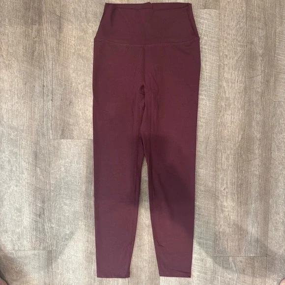 Title Lululemon Align High-Rise Pant 25" Maroon Wine Red Nulu Cute Size 6 - Picture 4 of 5